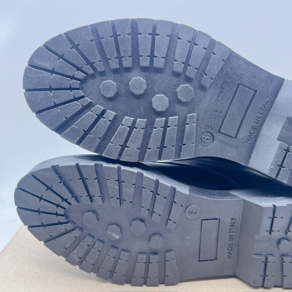 VALENTINO MARTY STUDDED LOGO LACE UP Combat BOOTS -BLACK LEATHER US 6 - Picture 10 of 12